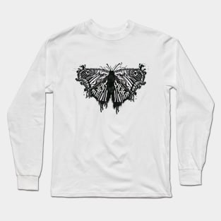 Butterfly black tattoo design illustration Long Sleeve T-Shirt